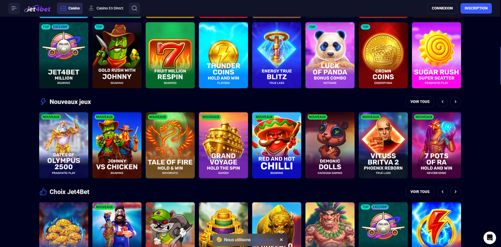 Le jeu sur lequel Jet4Bet fait jouer les tours de son offre